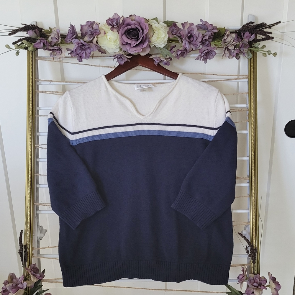 CJ Banks 3/4 Sleeve Sweater
